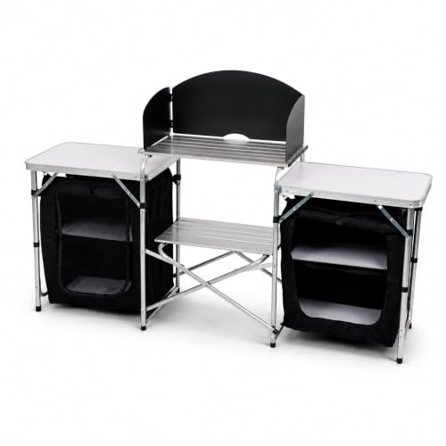 Image of Oypla Large Portable Folding Outdoor Aluminium Camping Kitchen Work Top