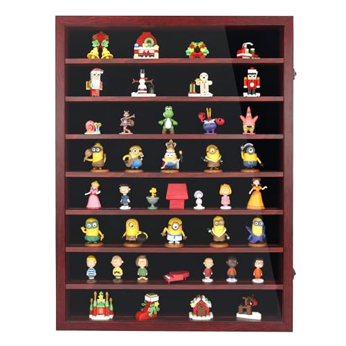 Image of FramePro Shadow Box Frame Display Case 18x24 with Removable Shelves, Deep Memory Box Trinket Knick Knack Shelf Cabinet for Collector, Keepsake Coins Military Medals Wedding Flowers Cherry