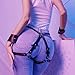 BAQOEYII Punk Leather Thigh Harness,Punk Leather Thigh Straps,Goth Garter Body Harness for women's and girls' Halloween Christmas