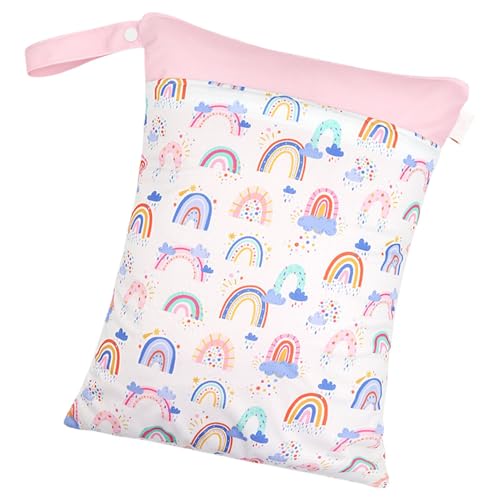 Bolsa húmeda para traje de baño – Bolsas impermeables para trajes de baño con 2 bolsillos con cremallera | Bolsa organizadora portátil lavable para ropa sucia