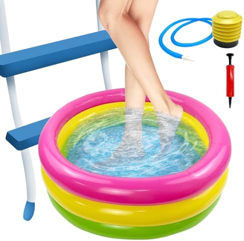 Amazon.com: Inflatable Pool Foot Bath Basin, 22 x 6.7 inch Foot Soaking ...