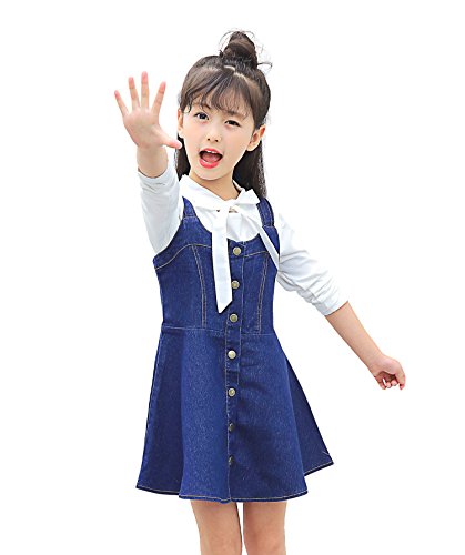 Robe tutu salopette en denim confortable qui ne serre pas les petites filles