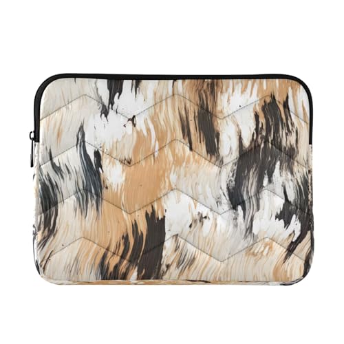Funda para portátil 13-14 pulgadas impermeable marrón claro y negro
