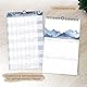Familienkalender mit 3 Spalten I ZITATE I 20 x 32 cm I Beruhigende Berge I ACHTSAMKEIT I Partnerkalender 2025 als Monatskalender I Familienplaner zum Aufhängen I Extraseiten für die Urlaubsplanung...