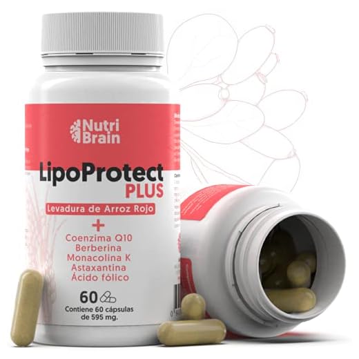 LIPO-Protect PLUS XXL Envase 60 Cápsulas (2 meses) | Regula el Colesterol y Triglicéridos con la Levadura de Arroz Rojo Concentrada (10mg), Berberina, Astaxantina, Ácido Fólico, Coenzima Q10