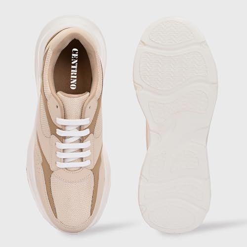 Image of Centrino Women Chunky Sneaker | Cushioned Insole for Comfort | Stylish Lace-Up Design | Perfect for Casual Shoe for Girls (A6855)