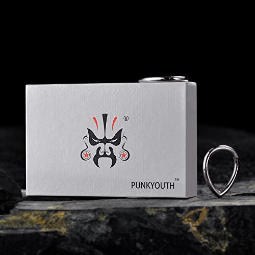 Punkyouth EK-EZ051-G-3 1 Pair 8G Ear Hangers Hoop Dangle Gauges Ear Plugs And Tunnels Retro Brass Punk Cool Snap Lightweight Stretcher Expander Piercings Kit 3Mm #2 Silver 8G-3Mm thumb #5