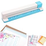30 Hole Paper Punch, Binding Machine for Planner, A4 A5 A6 A7 B5 B6 B7 Book Binder Notebooks Loose Leaf Paper Punch Machine, Portable Adjustable Hole Puncher, 5-Sheet Capacity, for School, Office