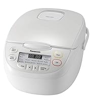 Panasonic Premium 10-Cup Rice & Multi Cooker with 16 Auto Menu Modes, Thick Non-Stick Pan and Large LED Display, White (SR-CN188WST)