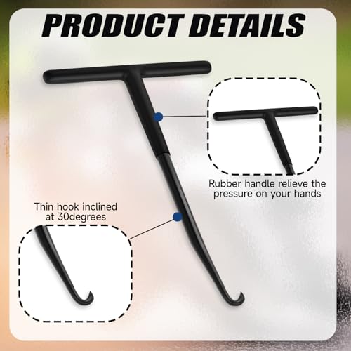 Image of Motorcycle Exhaust Spring Hook Black T Handle Exhaust Spring Hooks Puller with Rubber Coating for Motorcycle Dirt Bike Removal Installation