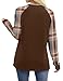 WIHOLL Fall Outfits for Women 2025 Long Sleeve Shirts Casual Womens Clothing Boho Tops Early Fall Fashion Work School Outfits for Teachers Trendy Blouses Chocolate Brown Fall Clothes Essentials L