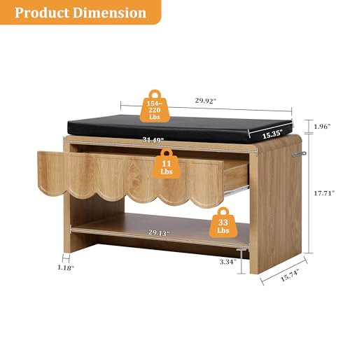 Banc de Rangement à Chaussures pour Entrée Étroite et Salon Moderne - 3