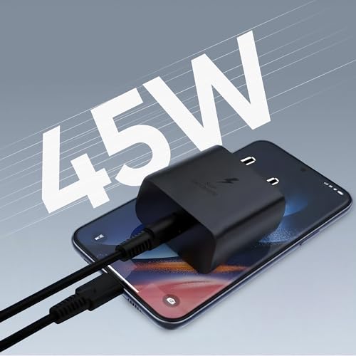 Image of KARWAN 45W Super Fast Charger Adapter [2Yrs Warranty] Compatible with Samsung Galaxy S /A /M /F /Z Series,S26 /S25 /S24 /S23 /S22 /S21 /Fe /Plus /Edge /Ultra /Flip /Fold & More,45w USB-C BIS Certified Wall Charger