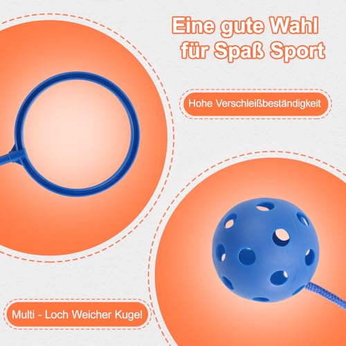 6stücke Skip Ball Teiliges - FitnessbäLle KnöChelsprungball Spielzeug， KöRperkoordination Und Macht Spaß，Springring Kinder Bewegung Spaß Toys, FußKreisel Jumping KnöChelspielzeug, Schleuderball