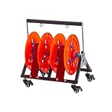 Zusammenklappbarer Kabeltrommelständer, Tragbarer Kabelabroller, Mehrere Achsen Und 2/3/4/5 Ablagefächer, Tragkraft 30 Kg, For Den Einsatz Im Elektrofachhandel(47x30x44cm)