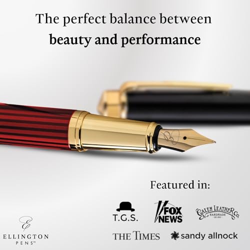 Image of Luxury Fountain Pen Set for Writing, Refillable Ink Converter, Gift Box