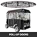 Happybuy Golf Cart Enclosure, Polyester Driving Enclosure, Club Car Covers Universal Fits for 2+2 Passenger Golf Carts, Sunproof and Dustproof Outdoor Cart Cover