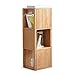 PółKi Biurowe Wystarczy nowoczesna 3-warstwowa półka książki Drewniana otwarta półka zaokrętowuje meble, L13.8"× W 13,8" × 39,8"H Organizator Do Przechowywania Kostek (Color : A)