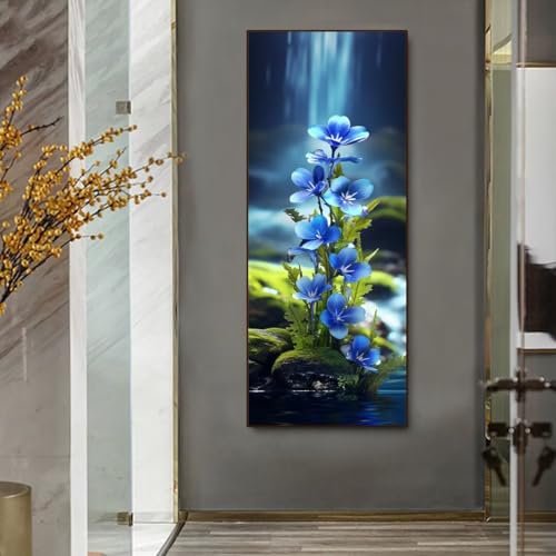 Diamant Peinture pour Adulte et Enfant : kit créatif fleur de cascade à offrir ou à encadrer