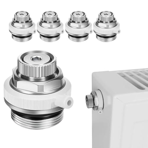 FABULETTA Válvula de drenaje para radiador de cobre de 1/5 unidades, totalmente automática, 1/2 pulgadas