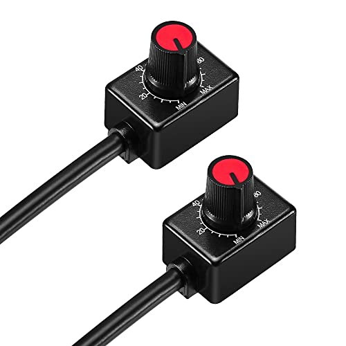 [2 Pack] Keygma Dc 0/1-10V Knob Led Dimmer (No Flickering Or Humming), Low Voltage Passive Dimmer Pwm Dimming For 0-10V Or 1-10V Dimmable Electronic Led Driver #TOP1