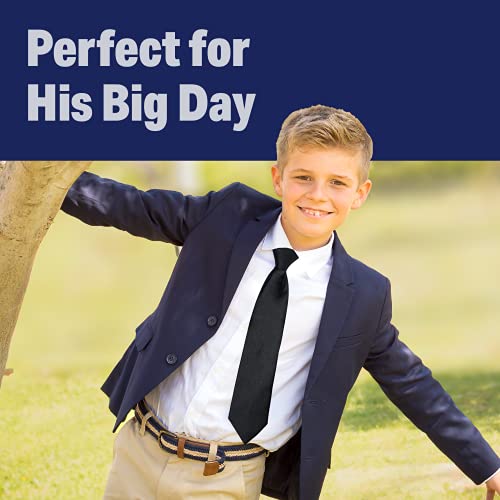 Luther Pike Seattle 8525843957 Handmade Clip On Ties For Boys Woven Black Ties: thumb #7