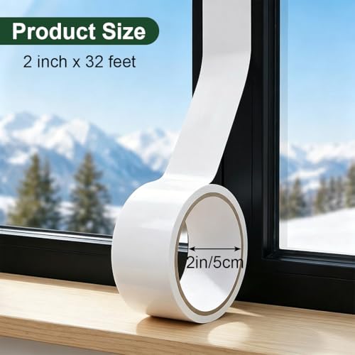 Image of HASTHIP10mx50mm Window Weather Sealing Tape - Sealing Heavy Duty Residue Free RV Insulation Window Ac Insulation Tape for Doors and Windows, Weather Stripping Draft Isolation Tapes