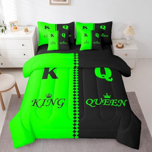 Feelyou Valentine Day Queen King 7 Piece Bedding Set King