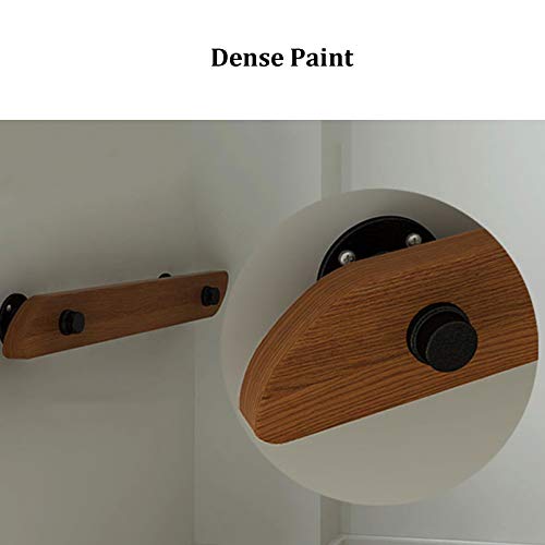 Rampe d'escalier murale en bois 1.8m avec kit de fixation - 5