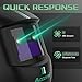 Accoral 1/1/1/1 Large Viewing Auto Darkening Welding Helmet True Color Solar Powered Weld Hood Wide Shade 4/9-13 for TIG MIG Arc LYG 850BS