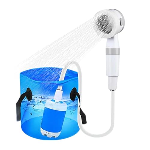 Genérico Ducha Portátil para Acampar - Ducha Viaje Recargable 5000mAh - 2 Modos de Rociado Pulverizador de Lavado Accesorios de Camping para Baño Interior Exterior y Construcción