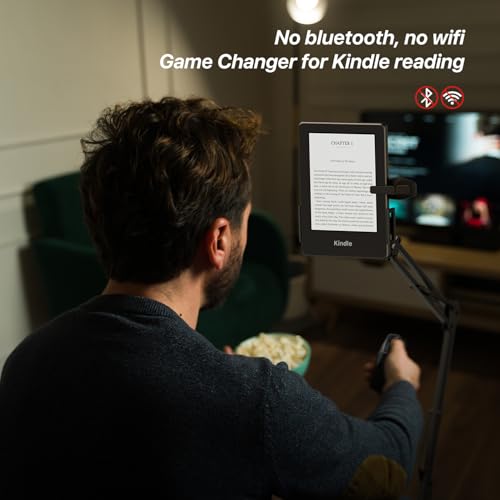 YAWFIER Fernbedienungs Seitenwender für Kindle Paperwhite Oasis Kobo eReader-Zubehör, Seitenwender Clicker für Kindle Android iOS Telefone Tablet Lesen von Romanen Comics Fotografieren (Schwarz)