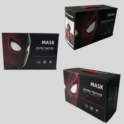 Máscara Homem Aranha Cosplay Movimenta Olhos Super Herói Festa Fantasia (Vermelho)