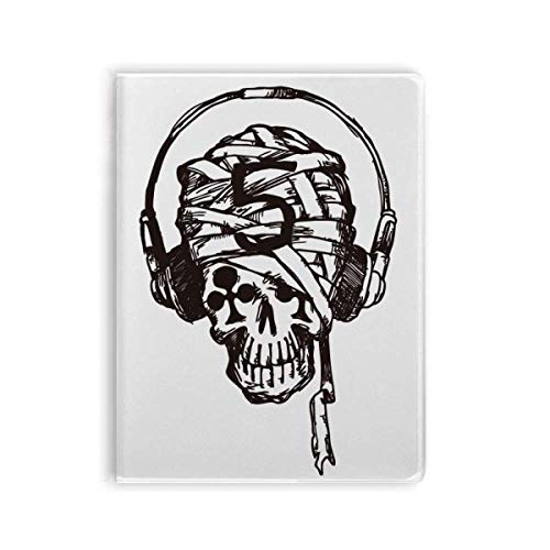 Carnet de notes motif tête de mort avec pages épaisses lignées