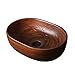 TOMYEUS Lavandino del Bagno Bagno Vaso Lavello Ovale sopra Counter Porcellana in Ceramica Vaso Bagno Vanità Lavello Lavaggio Art Bacino 18.7"* 13.7" * 5.1" Bacino d'Arte (Color : A)