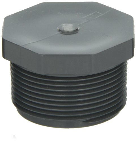 GF Piping Systems PVC Pipe Fitting, Plug, Schedule 80, Gray, 2