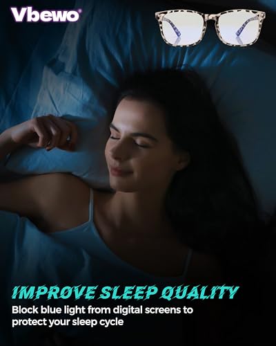 Image of 2 Packs Professional Sleep Glasses with 99.9% Blue Light Blocking Dual AR Coatings Lens ((03)-black+leopard, Clear Lens(Daily Protect))