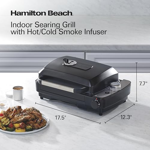 Hamilton Beach Electric Indoor Grill with Hot and Cold Smoke Infuser - image 8