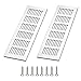 Ailysea Rejillas de Ventilación de Aluminio 2 Piezas Rejilla Ventilacion Rectangular Rejilla Ventilacion Chimenea Ventilacióra Armarios Rejilla Rejilla Ventilacion Regulable con Tornillos, 25x8cm