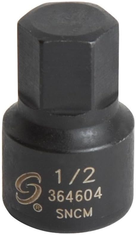 SUNEX Tools 3/8 in. Drive 1/2 in. 6-Point Stubby Impact Socket, CR-MO Steel, Model 364604