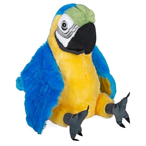 Wild Republic Macaw Parrot Plush, Stuffed Animal, Plush Toy, Gifts For Kids, Cuddlekins 12 Inches,Multi