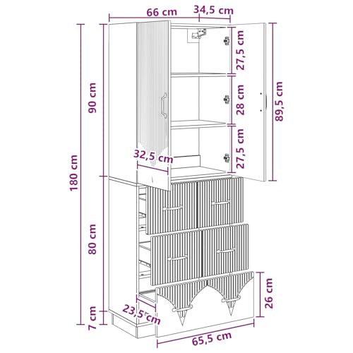 Armarios de almacenamiento grises de 66cm con 3 cajones y puertas con cerradura para oficina 3