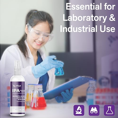 Image of OTICA 99% Isopropyl Alcohol (IPA) | Pure Rubbing Isopropanol for Cleaning Electronics, Surfaces, Medical, Technical Use, Glass, De-icer, Painting & More | Pure without mixing (100 ml (Pack of 1))