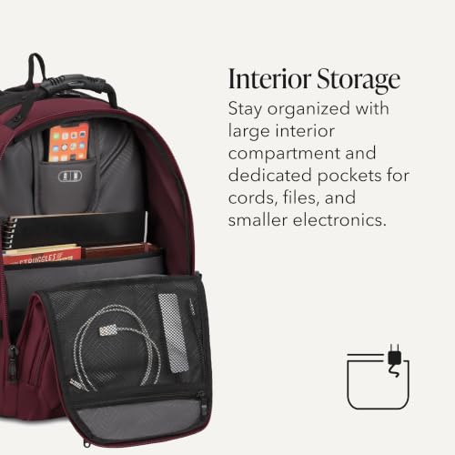 Image of SwissGear Sion Softside Expandable, Merlot, 2-Piece Set (Carry-On /Backpack), Sion Softside Expandable Spinner Luggage Durable Lightweight Travel Suitcase