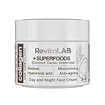 RevitaLAB Day and Night Collagen Anti-Ageing Moisturiser, Enriched with Hyaluronic Acid, Superfoods, Vitamins and a UVA/UVB Filter, for Ages 30 – 45, 50 ml