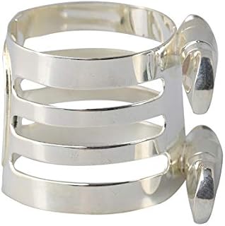 Lovermusic 29x25mm Silver Plated B-Flat Mouthpiece Ligature Clarinet Woodwind Instrument Accessories
