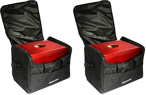 Pyle Portable Travel Compact, Fabric and Durable Fashionable Cajon Storage Bag with Convenient Handle and Stylish Zipper, Fits Model: PCDJ15-Pyle (PCJDBG15) (Pack of 2)