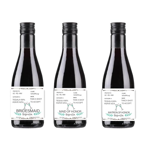Calcomanías de tequila para botellas de boda, etiquetas autoadhesivas para padrino de boda 5