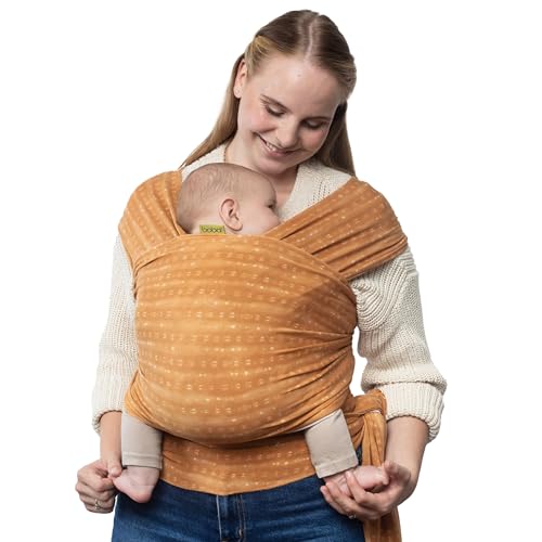 Image of Boba Baby Wrap Carrier – Original Baby Sling Carrier for Newborns (7–35 lbs), Soft, Secure, Hands-Free & Ergonomic, Ideal for Comfortable Bonding, New Parents (Serenity Cork)