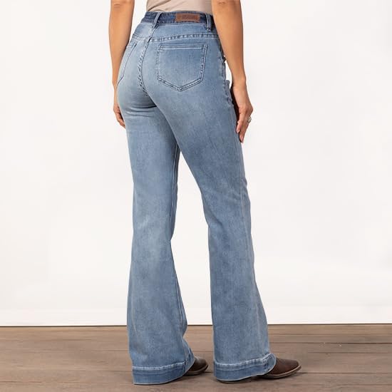 Rock & Roll Denim Hallsville High Rise Trouser Jeans Denim 29x323